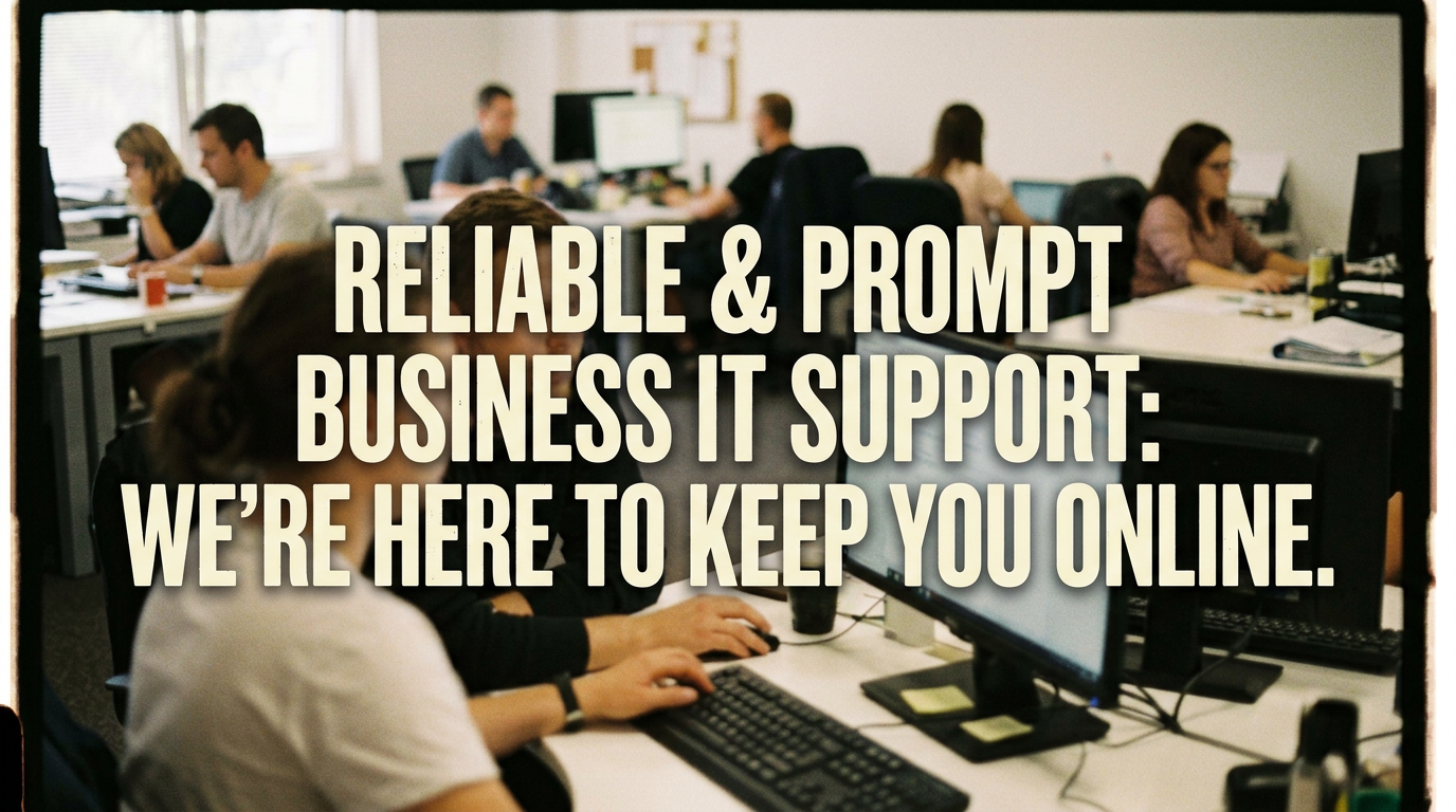 Add centered business IT support headline